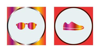 Sunglasses and Shoe Icon vector