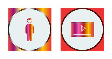 Videos Screening and Tourist Icon vector