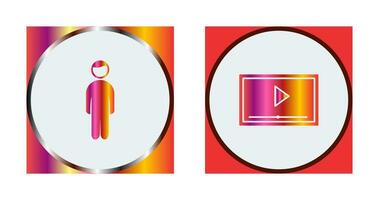 Videos Screening and Tourist Icon vector