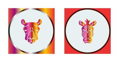 Camel and Zebra Icon vector