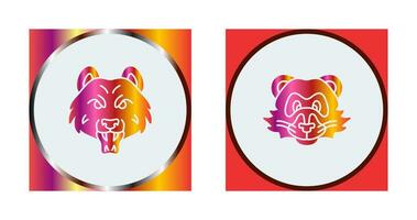 Bear and Ferret Icon vector