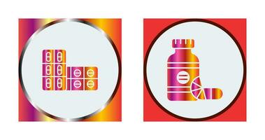 Aspirin and Vitamins Icon vector