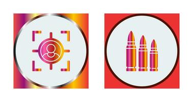 Target and Bullets Icon vector