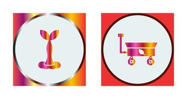 Tree and Garden Cart Icon vector