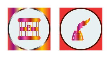 Jail and Inkwell Icon vector