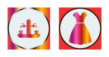 Beer Tap and Woman Dress Icon vector