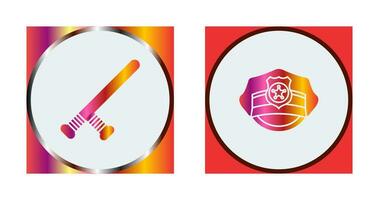 Baton and Police Icon vector