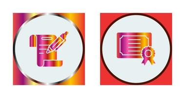 Contract and Certificate Icon vector