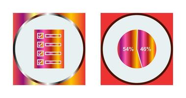 Filling Ballot Paper and diagram Icon vector