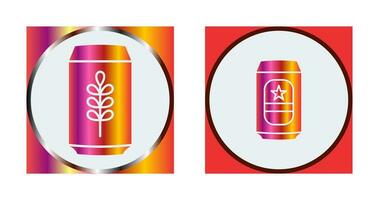 Beer Can and beerage Icon vector
