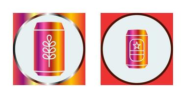 Beer Can and beerage Icon vector