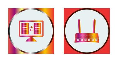 File Sharing and Router Icon vector