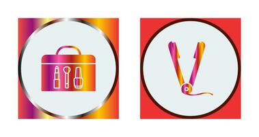 Cosmetics and Straightener Icon vector