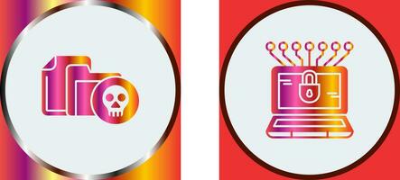 Infected File and Money Hacking Icon vector