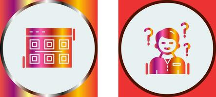 Layout and Confuse Icon vector