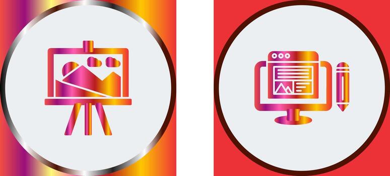 Canvas and Web design Icon vector