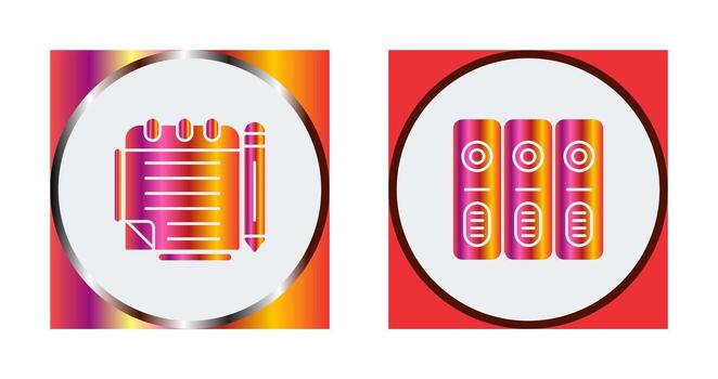 Notepad and Document Icon vector