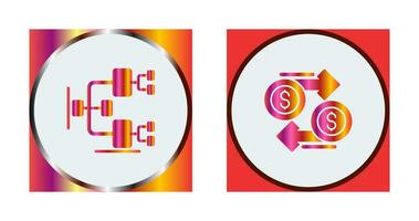 Chart and Dollar Icon vector