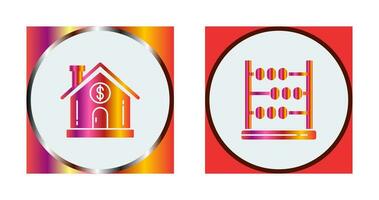 Abacus and Home Icon vector