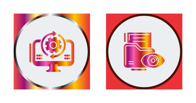 Synchronization and Data Visualization Icon vector