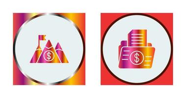 Mountain and Folder Icon vector