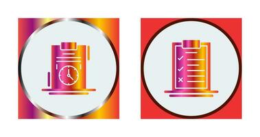 Time Management and Checklist Icon vector