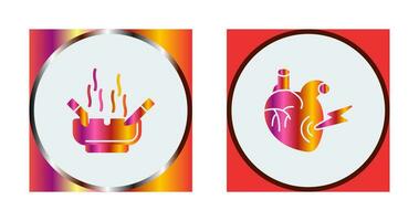 Heart Attack and hashtray Icon vector