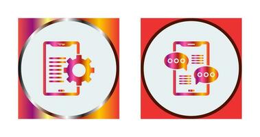 Settings and Chat Icon vector