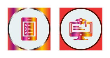 Online Test and Online Learning Icon vector