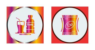 Soda and Snack Icon vector