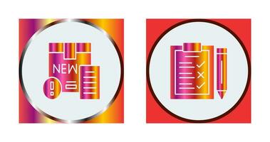 New Product and Clipboard Icon vector