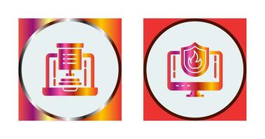 Presentation and Firewall Icon vector