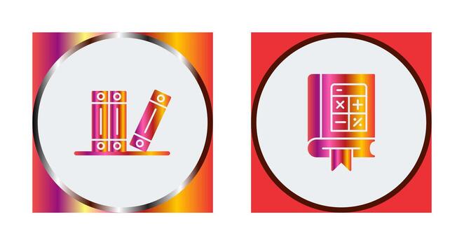 Archive and Mathematics Icon vector