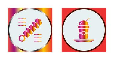 Skewer and Frappe Icon vector