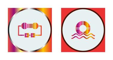 Resistor and  Float Icon vector