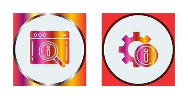 search and setting  Icon vector