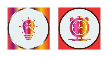 visionary and Alarm Bell Icon vector