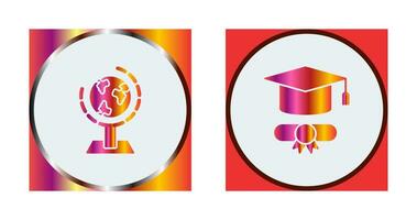 Geography and Graduation  Icon vector