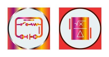 eléctrico circuito y fórmula icono vector