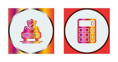 Car and Calculator Icon vector