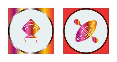 Kite and Kayak Icon vector