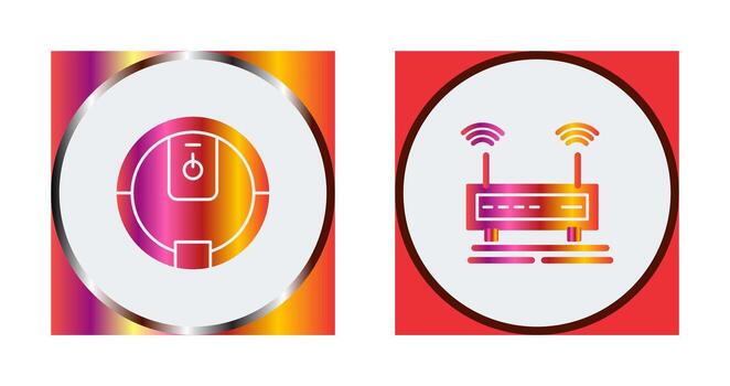 Power Button and Wifi Signals Icon vector