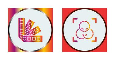 pantone and intersection Icon vector