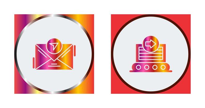 message and container Icon vector