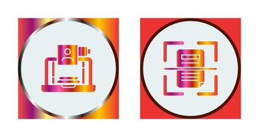 Video Call and Scan Icon vector