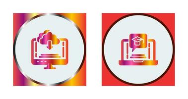 Download and E Learning Icon vector