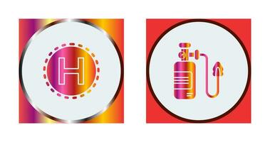 Helipad and Oxygen Icon vector