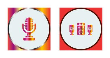 Microphone and Sound System Icon vector