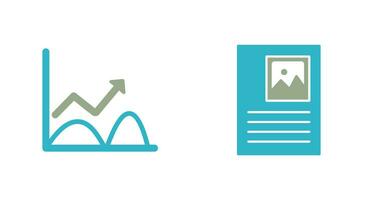 trend in graph and picture attachemnet  Icon vector