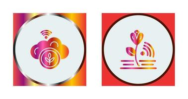 Signal and Flowers Icon vector
